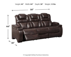 Warnerton Sofa and Recliner - furniture place usa