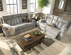 Mitchiner Reclining Loveseat with Console - furniture place usa