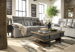 Mitchiner Reclining Loveseat with Console - furniture place usa