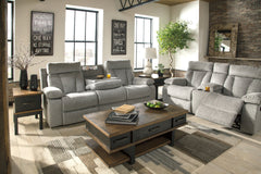 Mitchiner Reclining Loveseat with Console - furniture place usa