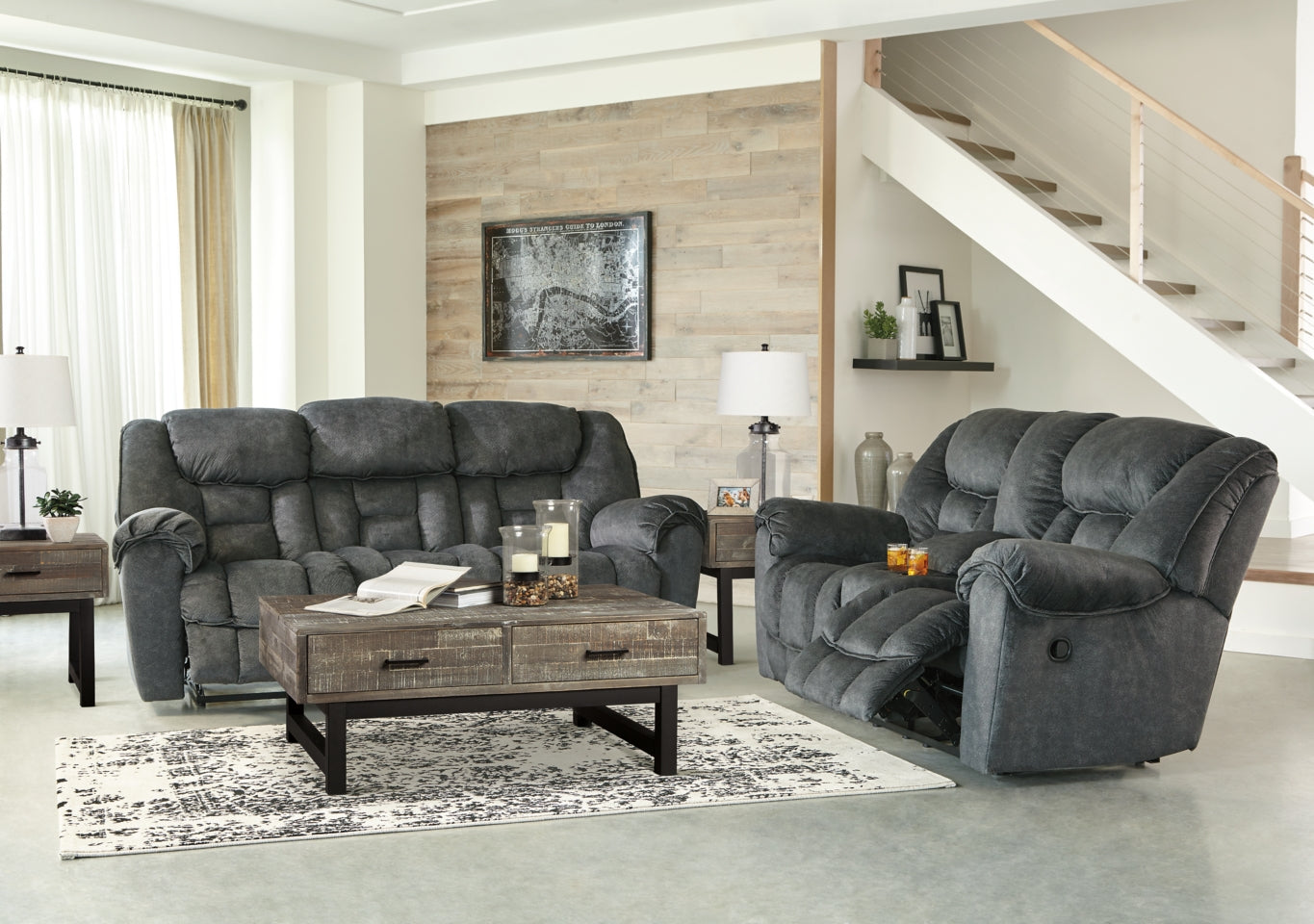Capehorn Sofa and Loveseat - furniture place usa