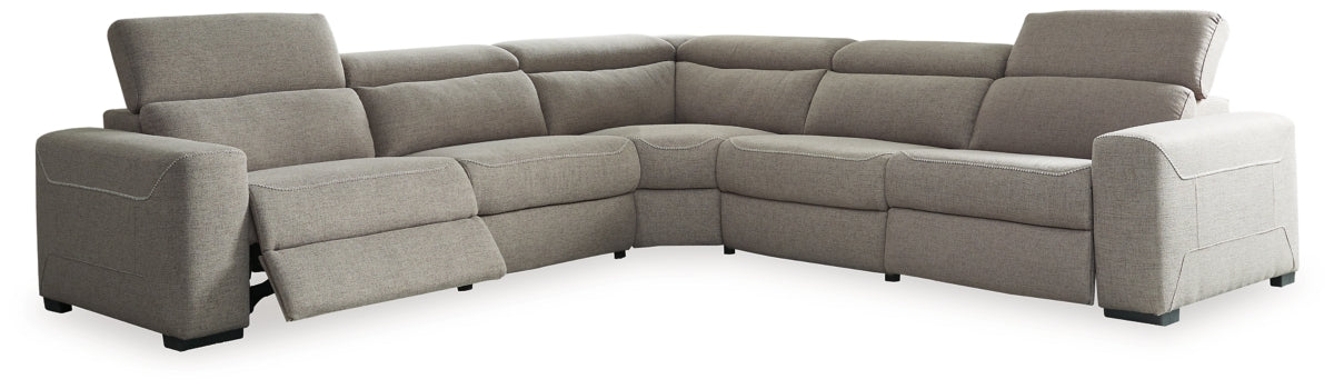 Mabton 5-Piece Power Reclining Sectional - furniture place usa