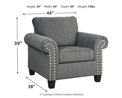 Agleno Sofa, Loveseat, Chair and Ottoman - furniture place usa