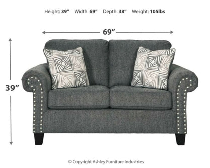 Agleno Sofa, Loveseat, Chair and Ottoman - furniture place usa