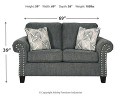 Agleno Sofa, Loveseat, Chair and Ottoman - furniture place usa