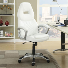 Bruce White Office Chair - furniture place usa