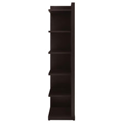 Pinckard Brown Corner Bookcase - furniture place usa