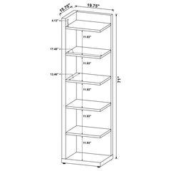 Pinckard Brown Corner Bookcase - furniture place usa