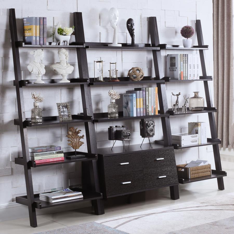 Colella Brown 3 Pc Bookcase Set - furniture place usa
