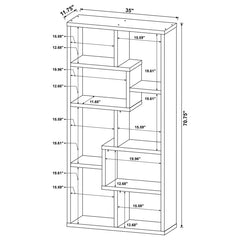 Theo Grey Bookcase - furniture place usa