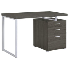 Brennan Grey Computer Desk - furniture place usa