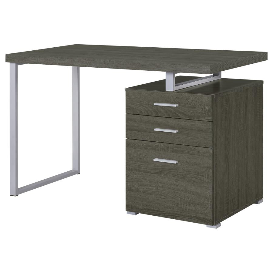 Brennan Grey Computer Desk - furniture place usa