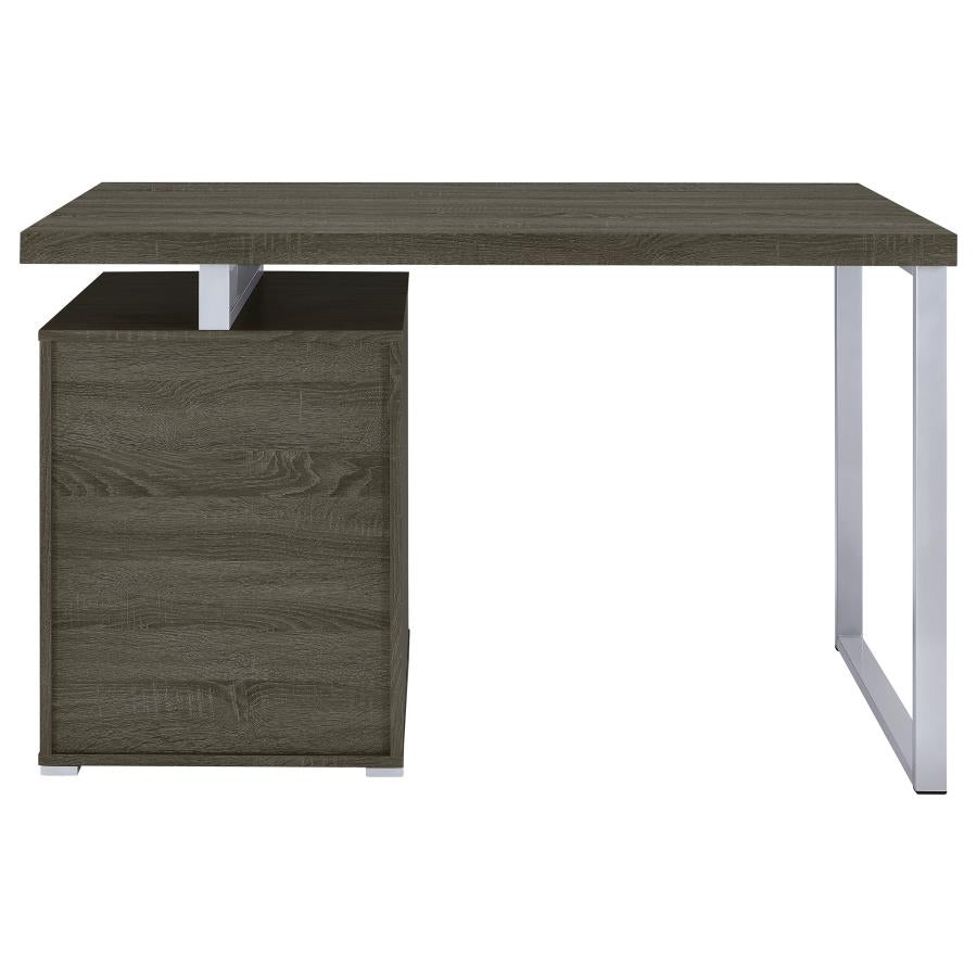 Brennan Grey Computer Desk - furniture place usa