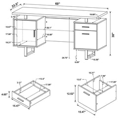 Lawtey Grey Computer Desk - furniture place usa