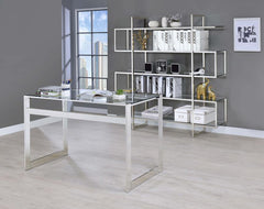 Hartford Silver Writing Desk - furniture place usa