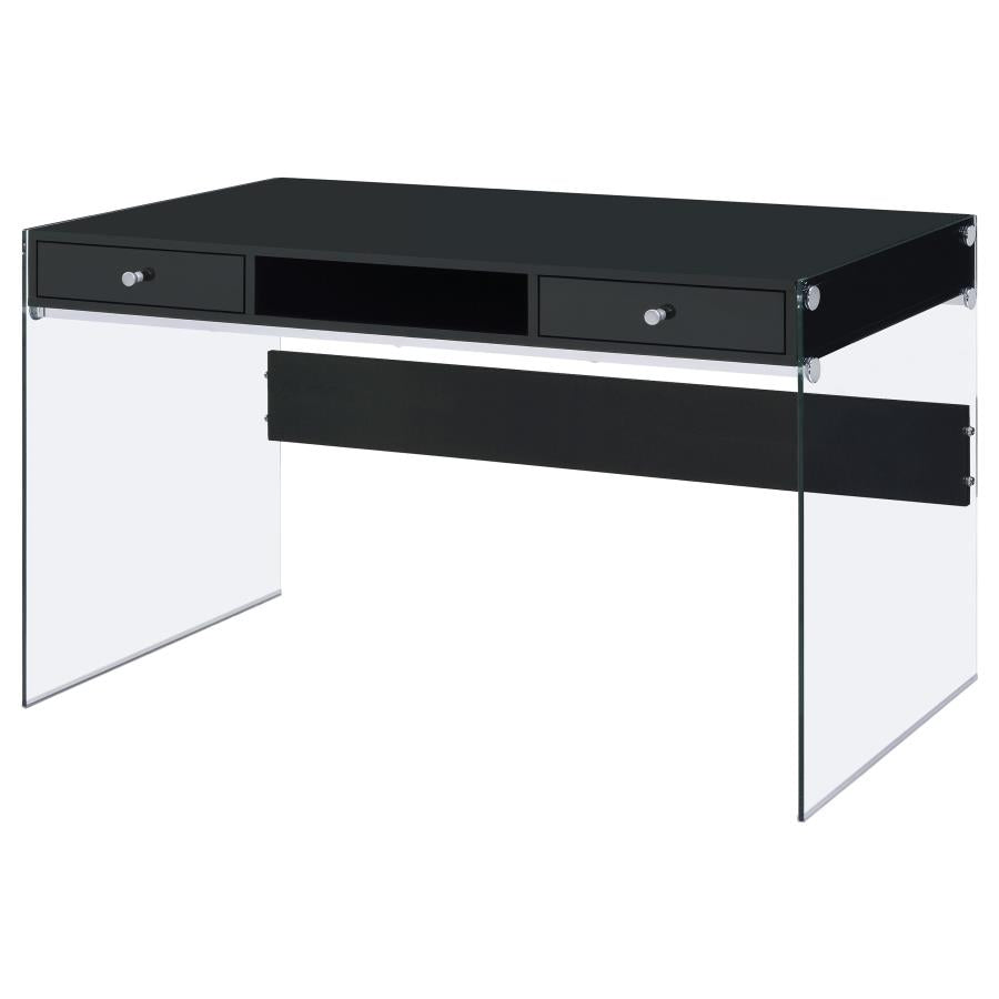 Dobrev Black Writing Desk - furniture place usa