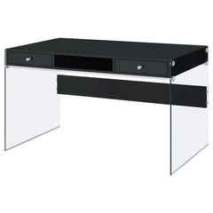 Dobrev Black Writing Desk - furniture place usa