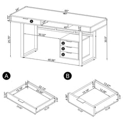 Whitman White Computer Desk - furniture place usa