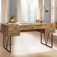 Analiese Brown Writing Desk - furniture place usa