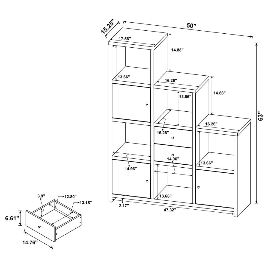 Spencer Brown Bookcase - furniture place usa