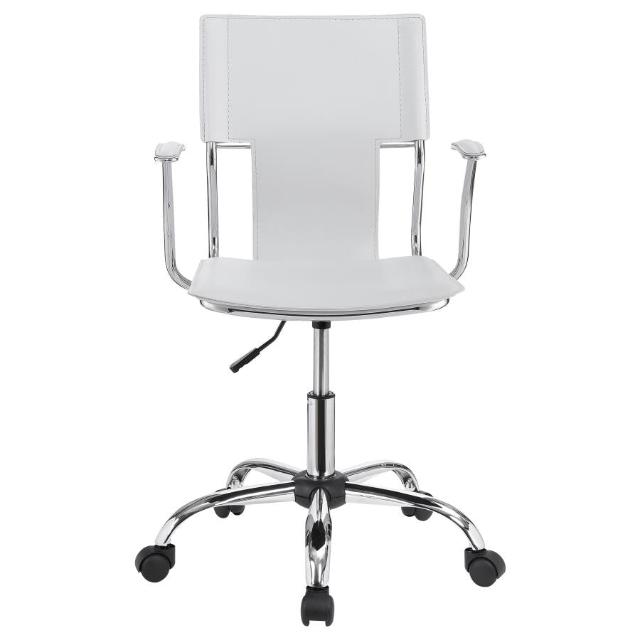 Himari White Office Chair - furniture place usa