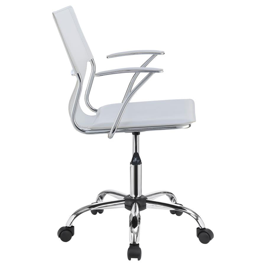 Himari White Office Chair - furniture place usa