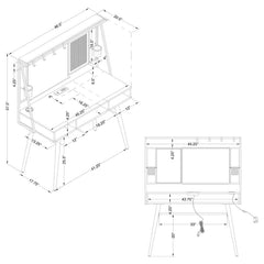Jessie Black Writing Desk - furniture place usa