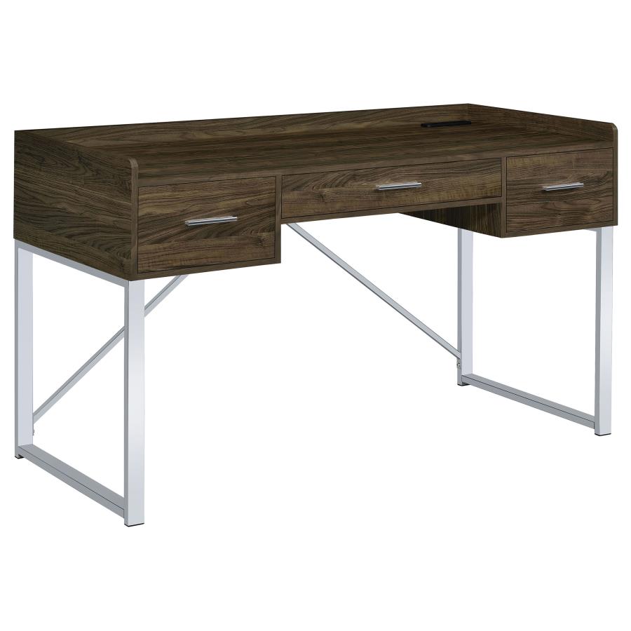 Angelica Brown Writing Desk - furniture place usa