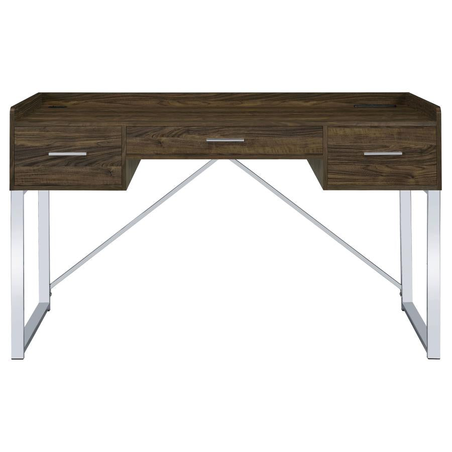 Angelica Brown Writing Desk - furniture place usa