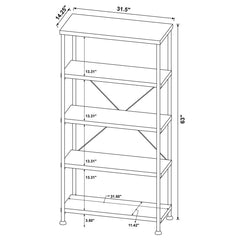 Analiese Brown Bookcase - furniture place usa