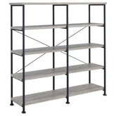 Analiese Grey Bookcase - furniture place usa