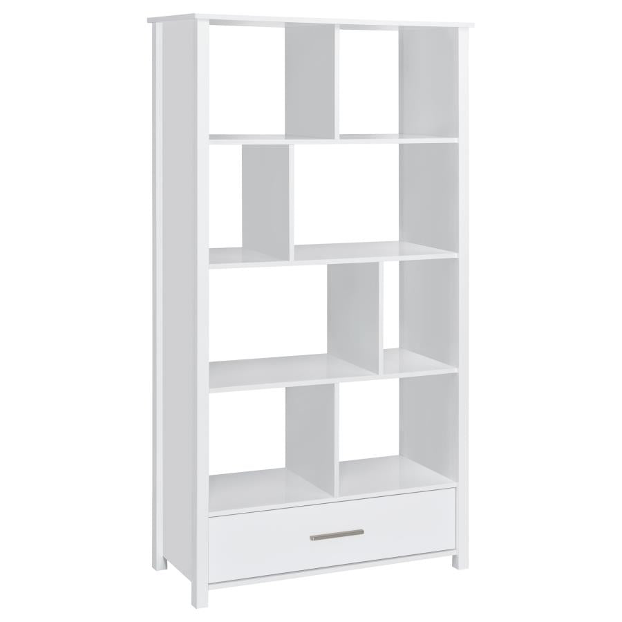 Dylan White Bookcase - furniture place usa