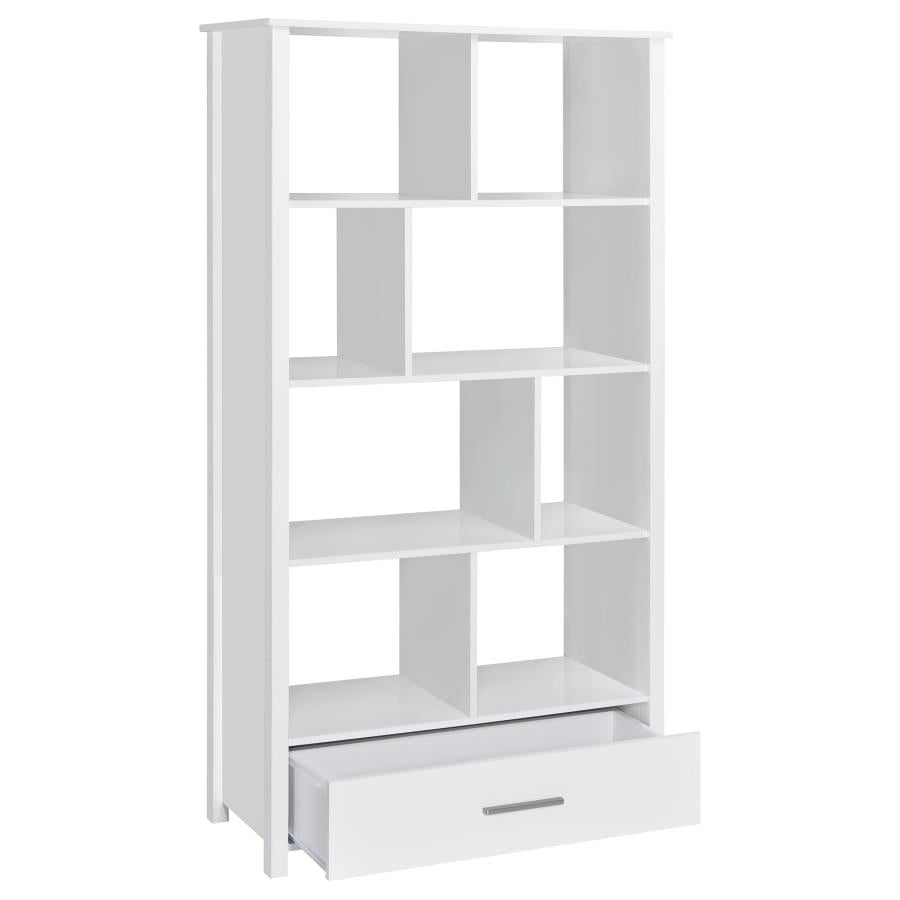 Dylan White Bookcase - furniture place usa