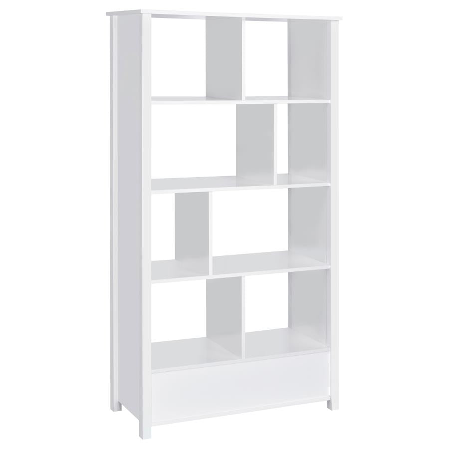Dylan White Bookcase - furniture place usa
