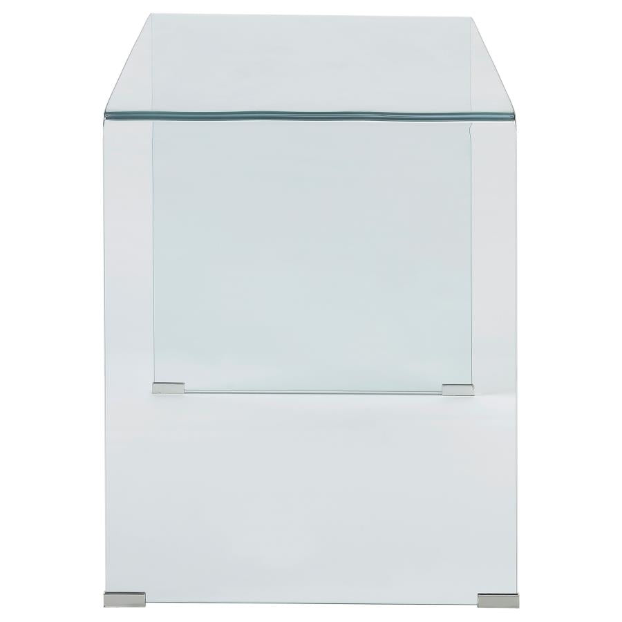 Ripley Clear Writing Desk - furniture place usa