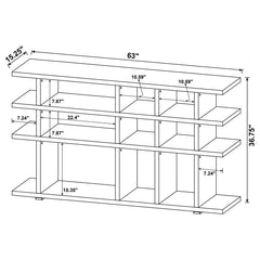 Santos Brown Console Bookcase - furniture place usa