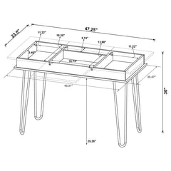 Sheeran Brown Writing Desk - furniture place usa