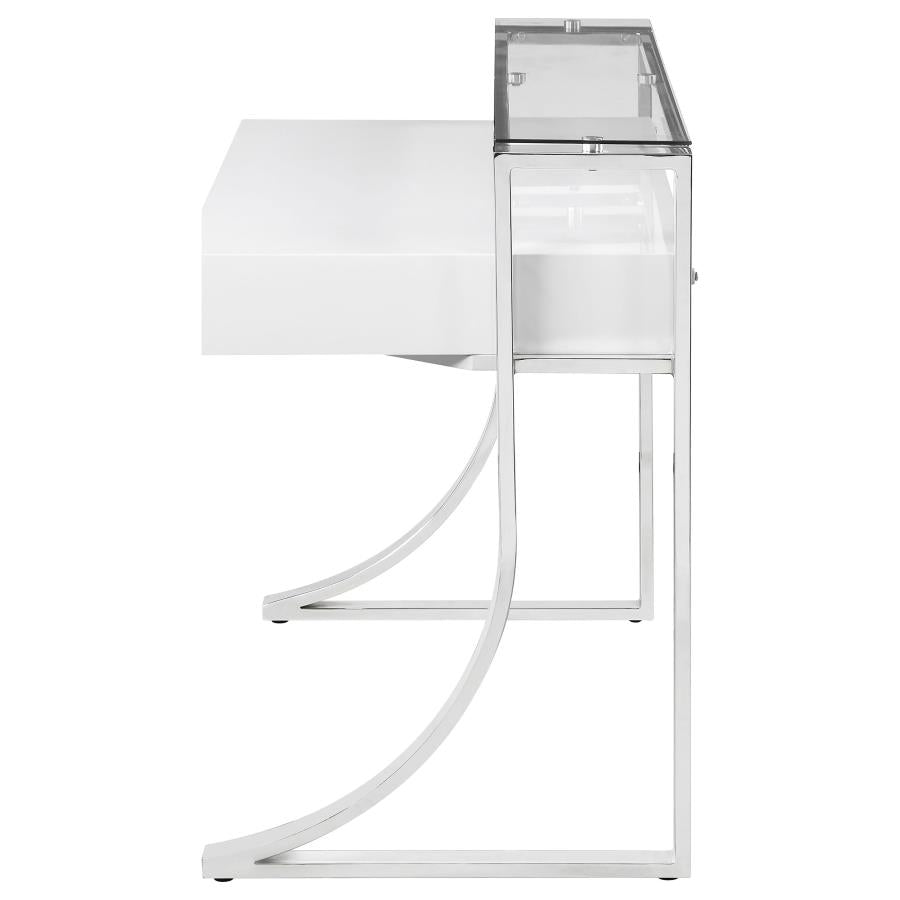Gemma White Writing Desk - furniture place usa