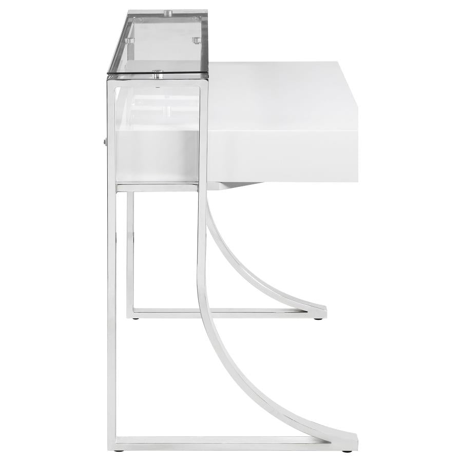 Gemma White Writing Desk - furniture place usa