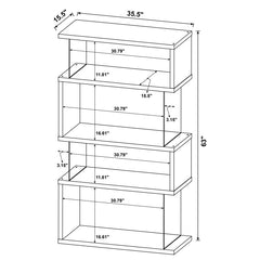 Emelle Grey Bookcase - furniture place usa