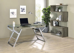 Emelle Grey Bookcase - furniture place usa