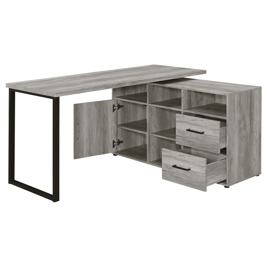 Hertford Grey L-shape Desk - furniture place usa