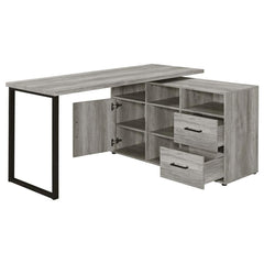 Hertford Grey L-shape Desk - furniture place usa