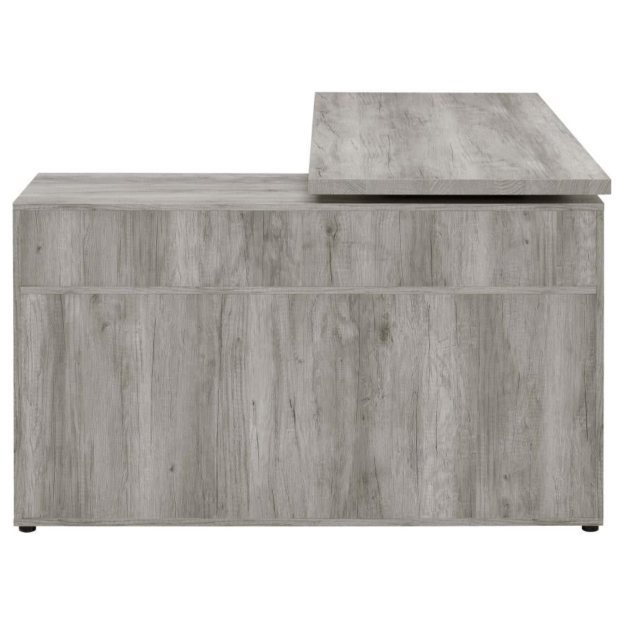 Hertford Grey L-shape Desk - furniture place usa