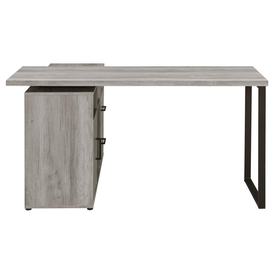Hertford Grey L-shape Desk - furniture place usa