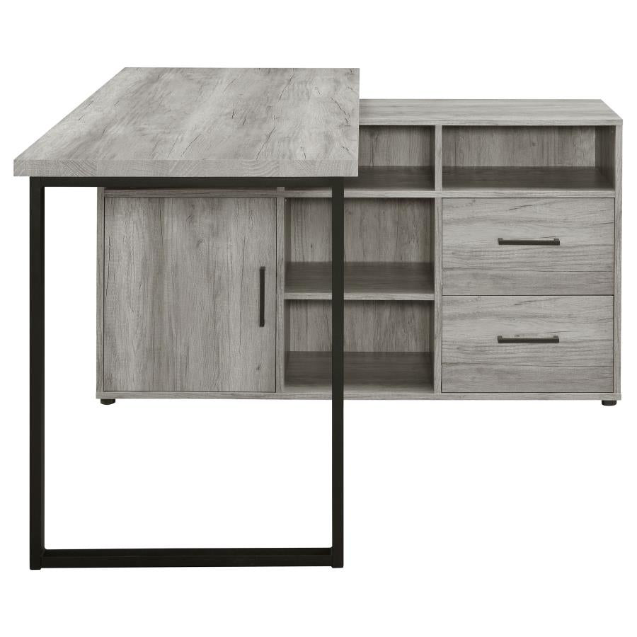 Hertford Grey L-shape Desk - furniture place usa
