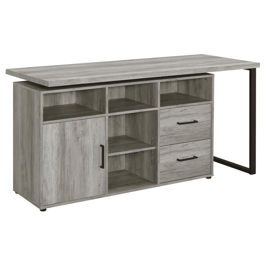 Hertford Grey L-shape Desk - furniture place usa
