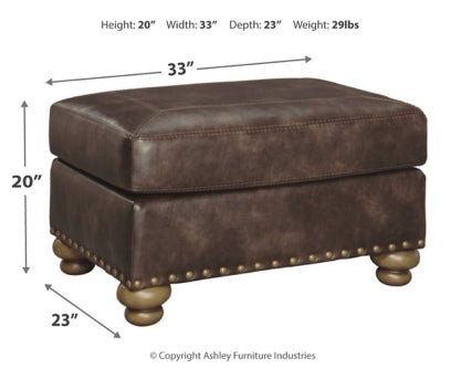 Nicorvo Ottoman - furniture place usa