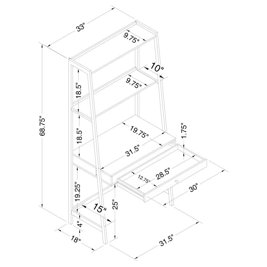 Pinckard Grey Writing Desk - furniture place usa