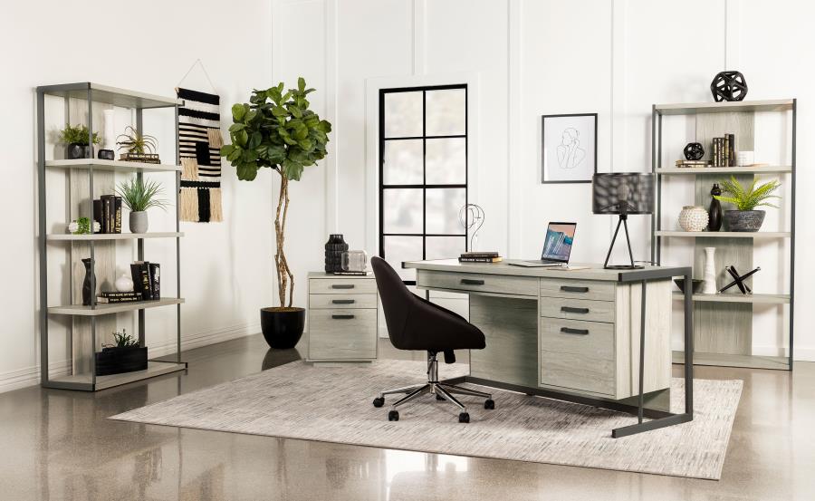 Loomis Grey Computer Desk - furniture place usa